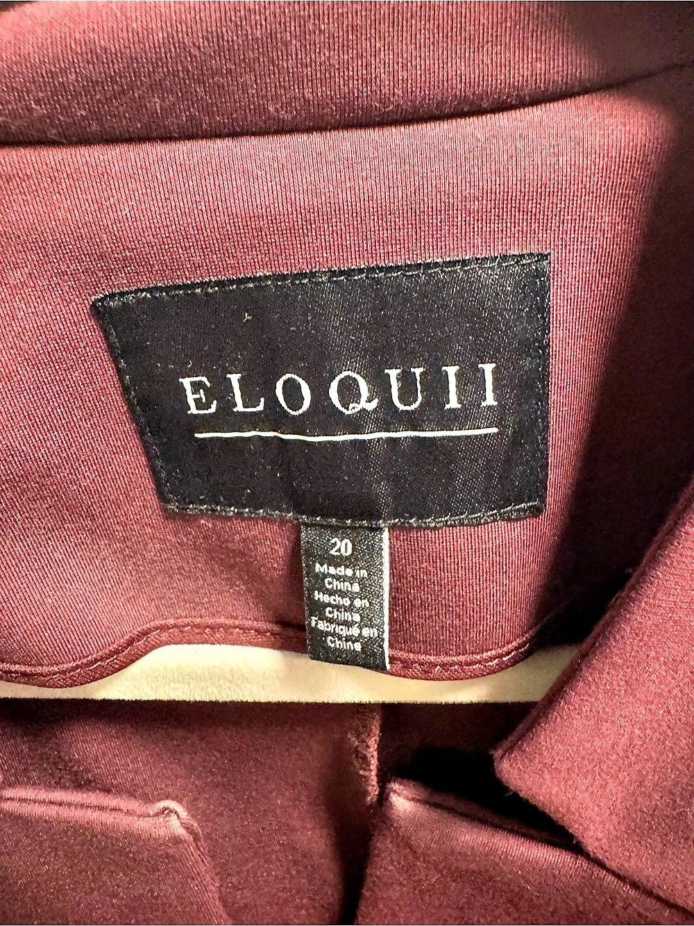 ELOQUII Burgundy Pantsuit Sizes 20 & 22 Like New - Picture 6 of 11